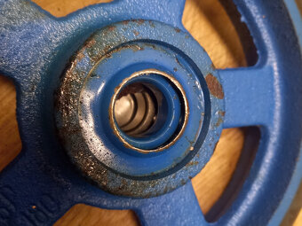 OCELOVÉ KOLEČKO 180mm se dvěma ložisky, guma - 4