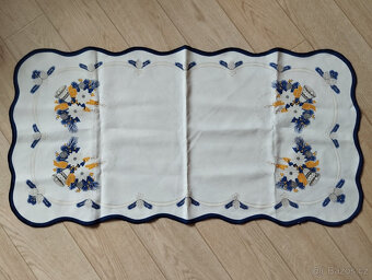 Vánoční ubrusy a dečky modro/žluté - 4