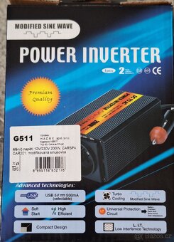 Invertor 12V/230V, 200W, USB do auta - 4