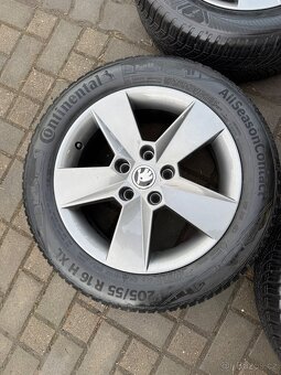 ORIGINÁL Alu Škoda ILIAS R16, 5x112 - TOP STAV - 4