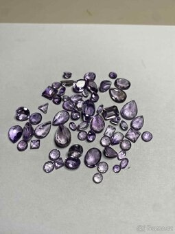 Mix broušené přírodní Amethysty - 4