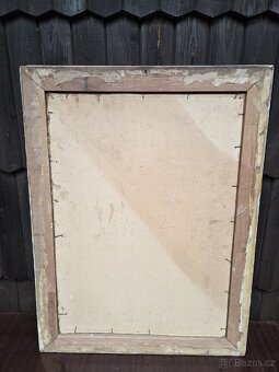 Starý myslivecký obraz Jelen - 4