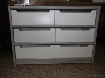 Komoda se 6ti boxy - betonový vzhled - 4