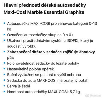 Autosedačka Maxi Cosi Marble - 4