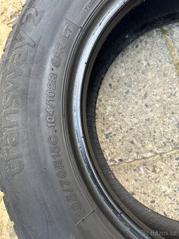 Použité letní pneu: 195/70/R15 c - 4 kusy - 4