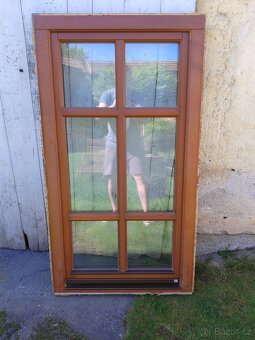5 kusů - Dřevěné modřínové okno 80 x 145 cm - 4