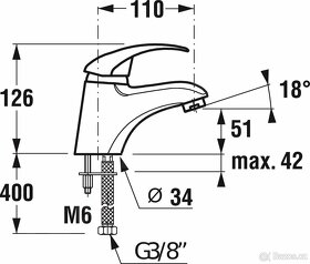 umyvadlová baterie JIKA - Lyra - 4