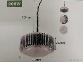 Průmyslová LED světla HIGH BAY(lampa,reflektor). - 4