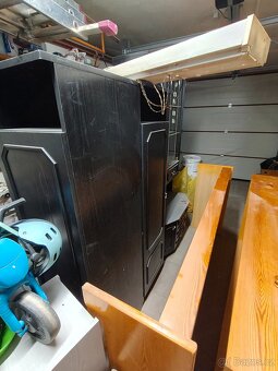 Černá obývací stěna/ vytrýna - 4