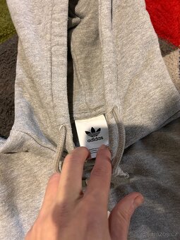 ADIDAS  SLIM PÁNSKÁ GREY STYLOVÁ MIKINA XS(DLE MÍR S-M) - 4