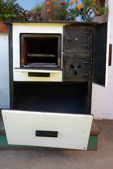 Rekreant RESTAUROVANÝ SPORÁK KOMPLET - bílý, levý kouřovod - 4