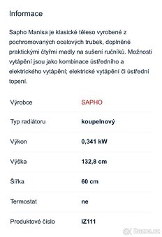 Radiátor Sapho Manisa - 4