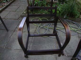 2x starožitné retro křeslo Koželka Kropáček z 50. let pěkná - 4