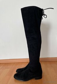 Černé textilní kozačky nad koleno Högl - 4