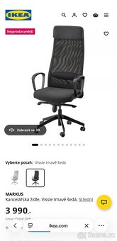 kancelářská židle IKEA Markus - světle šedá - 4