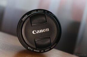 Prodám objektiv Canon 50 F1.4 v krásném stavu - 4