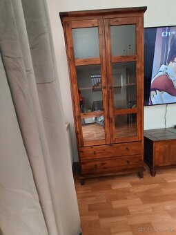 MASIV DŘEVO, vitríny, komoda k tv, ZDARMA světlo, stůl stůl - 4