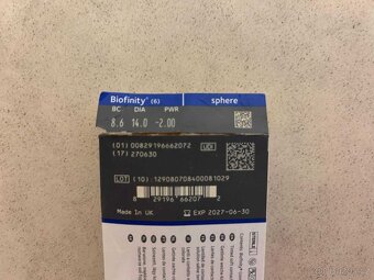 Čočky na měsíc, Biofinity, 4 ks, -2 dioptrie - 4