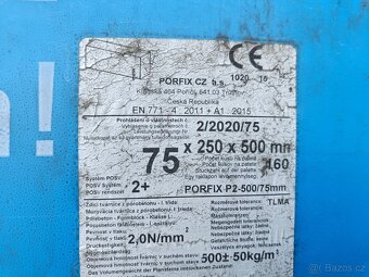 Výprodej - Tvárnice Porfix 5/7,5/10/12,5/15/20/25PDK/30PDK - 4