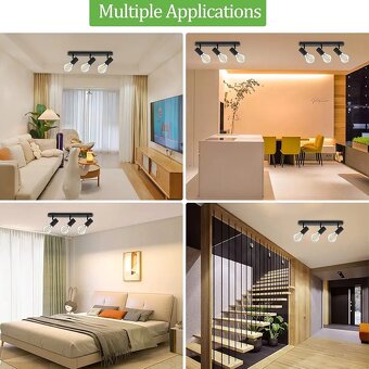 Stropní tříbodové vintage svítidlo - 4