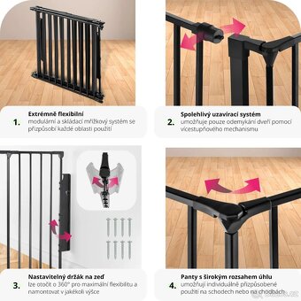 Bezpečnostní zábrana ke krbu, ke schodům Agni - 4