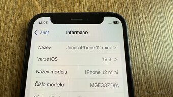 Prodám Apple iPhone 12 mini 128GB černý - 4