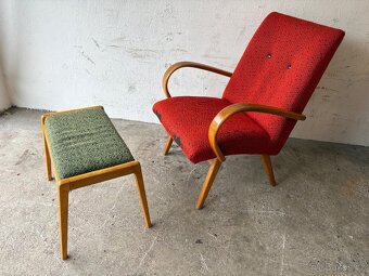 Retro křeslo s podnoží - 4