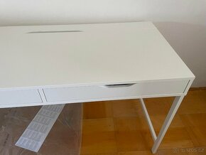Kancelářský stůl bílý - 132x58 cm - 4