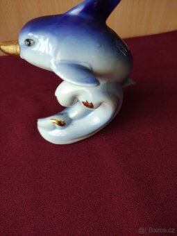 Porcelánová soška delfín - 4