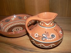 Starý keramický džbánek a miska - made in USSR - 4