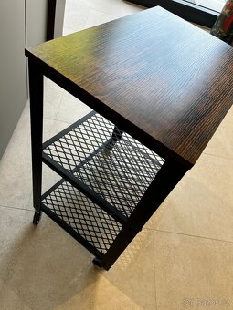 Stolek odkládací na nožkách hnědá/černá - 4