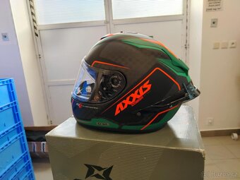 karbonová helma AXXIS COBRA matná zelená M - 4