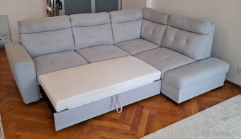Rozkládací rohový gauč s úložným prostorem - 4