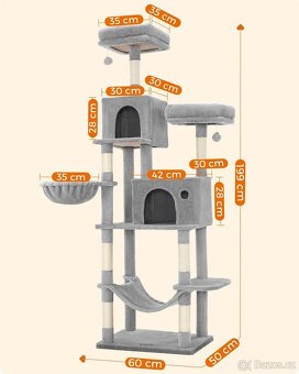 Škrabadlo pro kočky - 116 / kočičí strom - 199 cm - 4