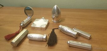 STŘÍBRNÉ PŘEDMĚTY RTĚNKY FLAKON GRAVÍROVÁNO - 4