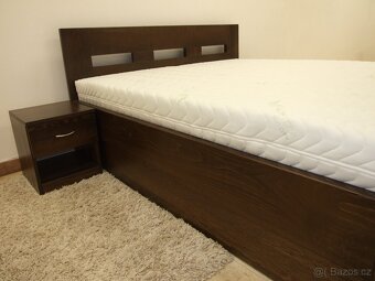 Nová dubová masivní dřevěná postel, nosnost 700 kg,vč.montáž - 4