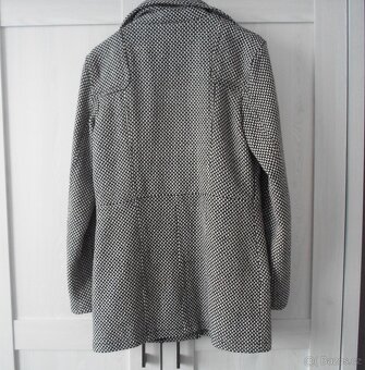 Černý bílý kabát kabátek - S, 36 - 4