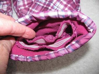 Krásné vínové kárované oteplováky TOPOMINI vel.92 - 4