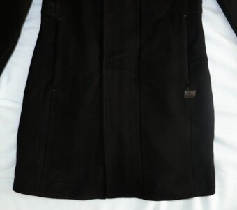 Kvalitní černý vlněný kabát/paleto, vel. S, zn. G-Star - 4