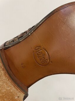 Tmavě hnědé kožené polobotky Blažek - 4