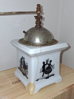 Porcelánový Rokokový mlýnek Leinbrock přelom 19./20.století - 4