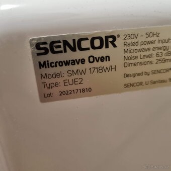 Mikrovlnná trouba - Sencor SMW 1718WH - 4