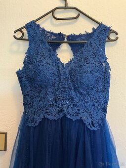 Modré plesové šaty - 4