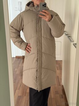 Hřejivá teplá delší bunda - kabát, nová Vel. XL - 4