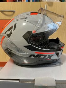 Moto přilba NOX N303-S NEO šedá-neon oranžová - 4