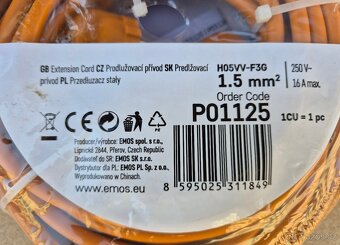 prodlužovací přívod, prodlužovák, 25m, Emos P01125 - 4