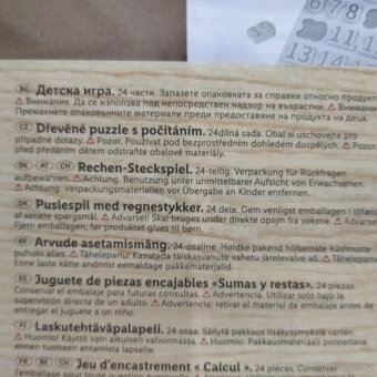 Playtive dřevěné puzzle s čísly NOVÉ - 4