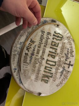 Německé náhrobní porcelánové desky - 4