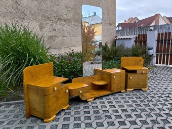 Art Deco noční stolky + toaletní stolek - 30. léta - 4