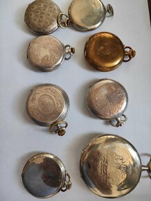 8x kapesni hodinky stříbrné a v niklu - 4